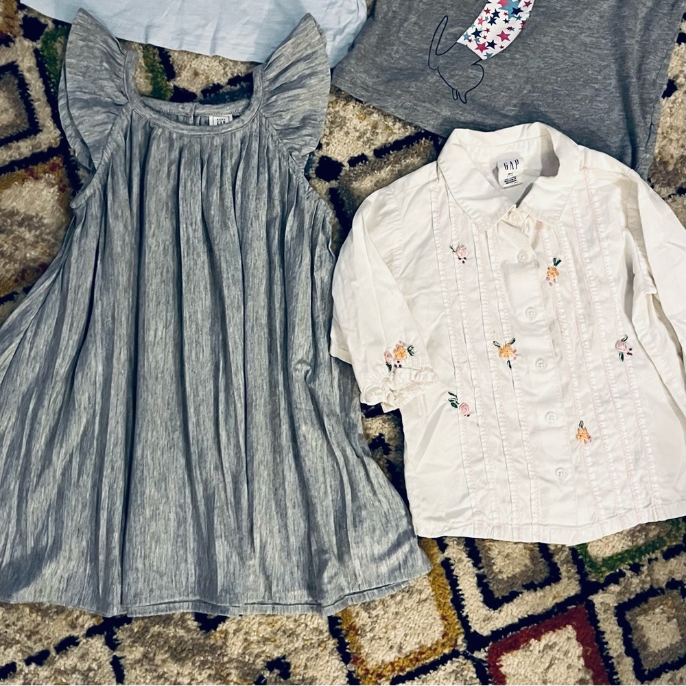 Gap Little Girl Bundle 4 Tops Size 2/3 Adorable Embroidery - Picture 8 of 10